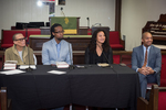 Opening plenary session at St. Lawrence of Fon L. Gordon, Dr. Ibram X. Kendi, Dr. Elizabeth Hinton, and Dr. Khalil Gibran Muhammad by Maria Claudia Racanelli and Julian Chambliss