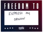 Freedom to Express my Opinion by Anonymous Patron Olin Library