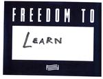 Freedom to Learn by Anonymous Patron Olin Library