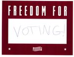 Freedom for Voting by Anonymous Patron Olin Library